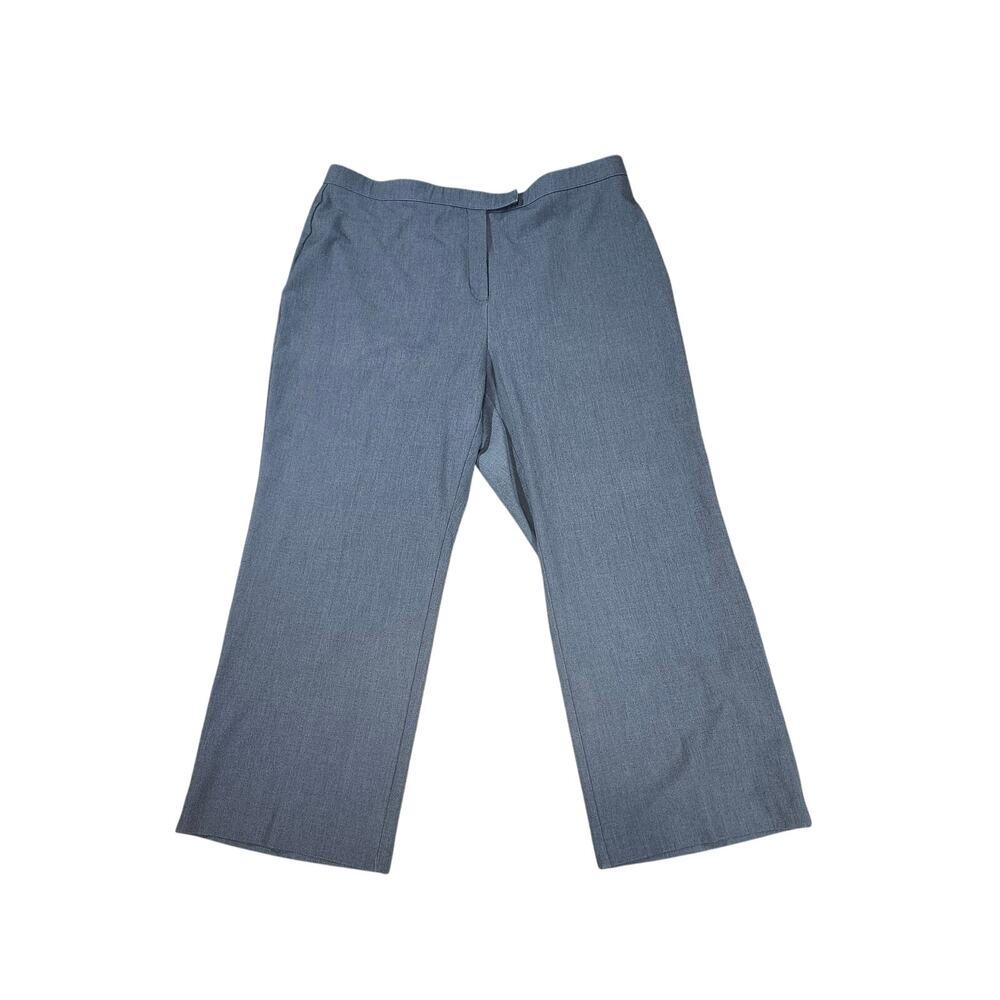 Sag Harbor Stretch Womens Gray Office Career Dress Pants 20W Straight Flat Front